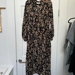 Natalie Martin Silk Fiore Maxi Dress - L